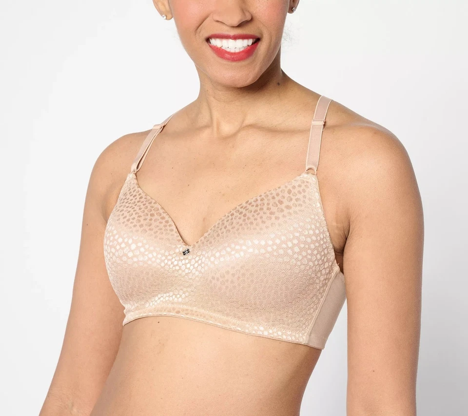 Breezies Diamond Shimmer Wirefree T-Shirt Bra Dune DD/42 New - Image 1 of 1