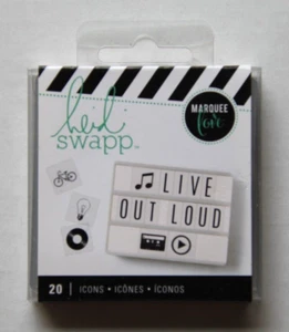 Heidi Swapp Marquee Love Lightbox Inserts Icons MUSIC, ELECTRONICS (20/Pkg) New - Picture 1 of 2