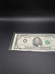 1974 $5 ERROR NOTES CURRENCY DOLLAR BILL MISCUT - Picture 1 of 9