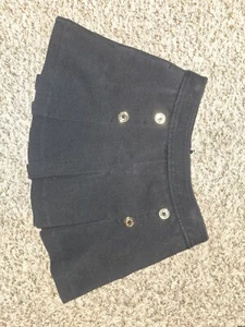 Juicy Couture Kids Girls Skirt Size 8 Black Gold Buttons Pleated - Picture 1 of 6