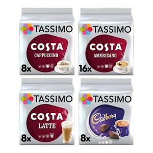 TASSIMO T Discs Coffee Pods -Costa & Cadbury Variety Pack - 40 Drinks