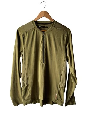Camisa para correr REI talla M verde manga larga ligera media cremallera para hombre Foto 1 de 4