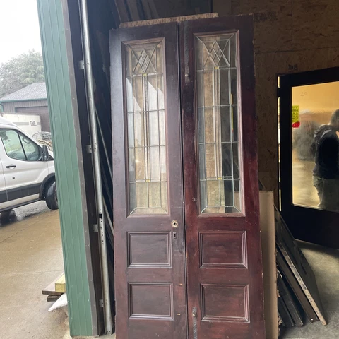 AN 703 hair antique beveled glass double doors 42 x 94 x 1.75 Cover