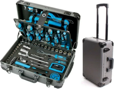 Valigia alluminio cassetta portautensili porta utensili attrezzi trolley Fervi - Immagine 1 di 4