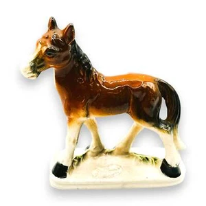 Hand-Painted Vintage Ceramic Horse Statue - Picture 1 of 14