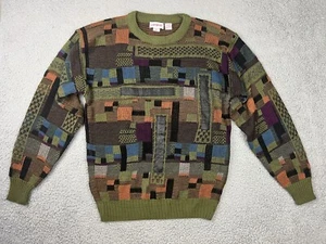 Suéter Campus Vintage Años 80 Para Hombre XL Cuero Abstracto Academia Abuelo Texturizado - Imagen 1 de 7