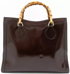 GUCCI BAMBOO BAMBUS HANDTASCHE HAND BAG LACKLEDER PATENT SHINING LEATHER TASCHE - Bild 1 von 16