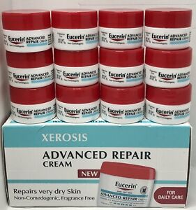 Eucerin Advanced Repair Cream Non Comedogenic. Travel Size Lot X 12 Jars (.25oz)