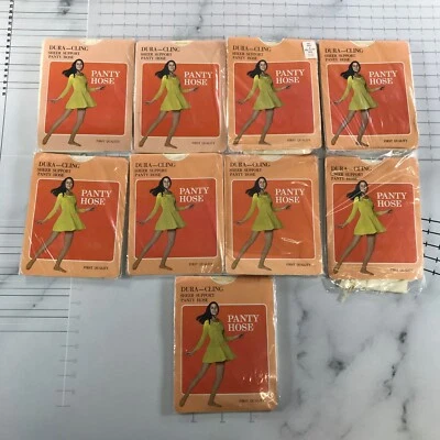 Lote de 9 Panty Manguera Pantimedias Dura Cling Soporte Transparente Se Ajusta a 5'8" - 5'11" Foto 1 de 4