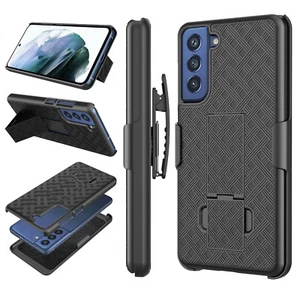 For Samsung Galaxy S21 FE 5G Shockproof Case Belt Clip Holster Cover + Kickstand - Picture 1 of 11