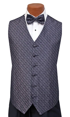 Men's Bill Blass Purple Tuxedo Vest with Bow Tie Formal Wedding Groom Prom   - Image 1 of 4