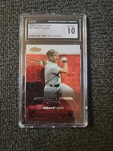 2003 Topps Finest Baseball Albert Pujols #95 - CGC 10 - DVS 4138 - Picture 1 of 2