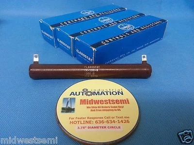 LOT OF 3 NEW SHIPS SAME BUS DAY CLAROSTAT VK-100-N 1000 OHMS 411-9316 RESISTOR - Image 1 of 4