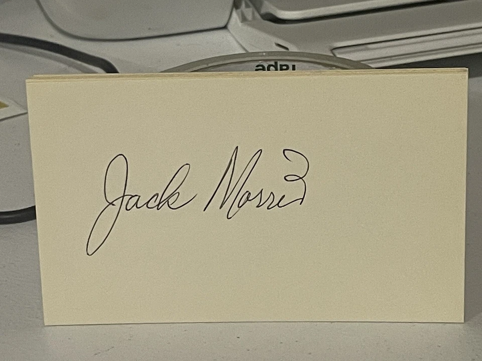 Jack Morris Signed Autograph 3x5 Index Card HOF 3x World Series All Star 5x - Image 1 of 1