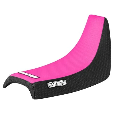 Cubierta de asiento con pinza de tracción alta Yamaha PW 50 NEGRA/ROSA #91 estándar Foto 1 de 4