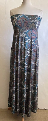 True Light Multi Color Paisley Sleeveless Dress M - Image 1 of 4