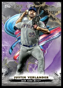 2023 Topps INCEPTION JUSTIN VERLANDER PURPLE PARALLEL 69/150 METS #96 - Picture 1 of 2