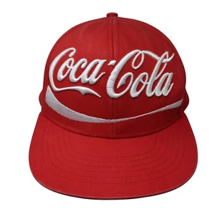 Coca-Cola Snapback Hat Red One Size Adjustable Embroidered 6 Panel - Picture 1 of 11