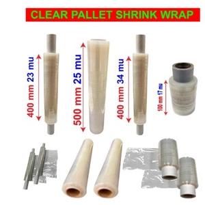 CLEAR PALLET STRETCH SHRINK WRAP CAST PARCEL PACKING CLING FILM STRONG CHEAP - Picture 1 of 16