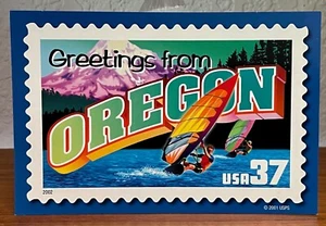 "Greetings From Oregon" 37 Cent USPS 4"x6" Postcard - Picture 1 of 2