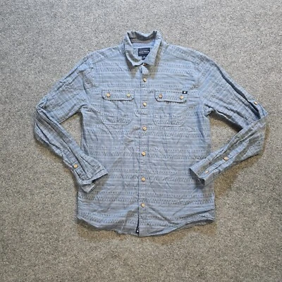 Camisa Lucky Brand Para Hombre Talla XL Azul Suroeste Oeste Botón Manga Larga Informal Foto 1 de 4