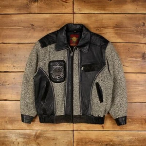 Vintage Redox Lederjacke L Bomber schwarz - Bild 1 von 9