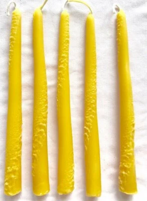 Par de velas cónicas coloniales 100 % pura de cera de abejas, aroma natural a cera de abejas  Foto 1 de 3