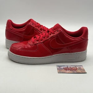 Size 9.5 - Nike Air Force 1 '07 LV8 UV Siren Red White Leather (AJ9505-600) - Picture 1 of 8