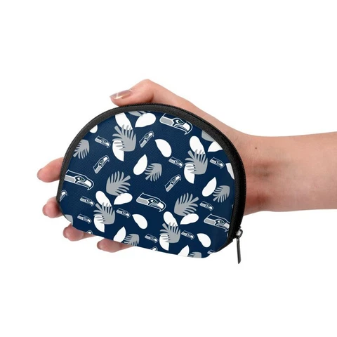 Seattle Seahawks Fans Shell Storage Bag Mini Storage Bag Print Lady Wallet Cover