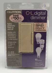 Lutron Maestro MACL-153MH-IV Digitaler Dimmer einpolig, 3-fach oder mehrere Standorte - Bild 1 von 6