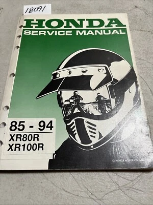86 87 88 89 90 91 92 93 1994 Honda XR80R XR100R manual de servicio 61GN109 Foto 1 de 4