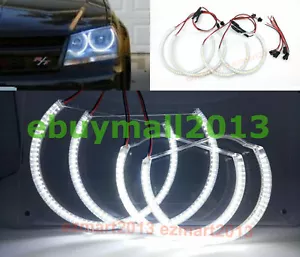 White Halo Ring Devil Demon Evil Angel Eye for Dodge Avenger Xenon Headlamp DRL - Picture 1 of 11