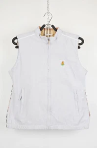 Burberry Golf Vest – Vintage Grey Embroidered Knit – Size M - Picture 1 of 10