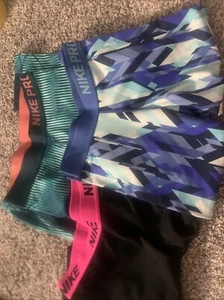 Nike Pro Pants Kids Girl Medium - Lot Of 3 - Picture 1 of 4