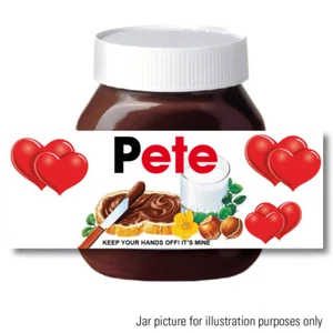 Personalised Nut Chocolate spread fits Jar LABEL Sticker Mothers Day Birthday - Picture 1 of 22