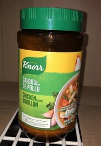 KNORR HÜHNERGESCHMACK. CALDO CON SABOR de POLLO - EIN GROSSES GLAS 32 Unzen - 2 Pfund ohne Fett - Bild 1 von 3