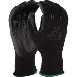 UCI - NCP-B - Guantes forrados de nitrilo/poliéster - Negros - Paquete de 10 - Imagen 1 de 1