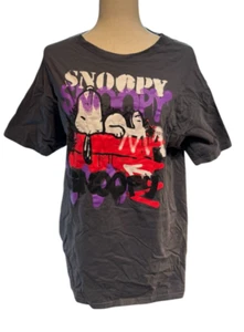 Vintage Peanuts Snoopy T-Shirt Unisex M Comic Strip Black White Graphic Print - Picture 1 of 4