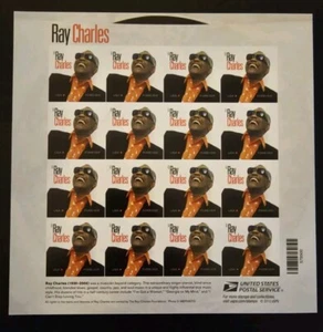 U.S. Scott #4807a Ray Charles Forever IMPERF NO DIECUT MNH Sheet Of 16 Stamps - Picture 1 of 3