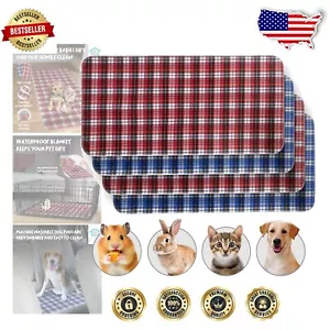 Pack of 4 Waterproof Guinea Pig Cage Liners - Washable Pet Bedding, 47x24 Inches - Picture 1 of 9