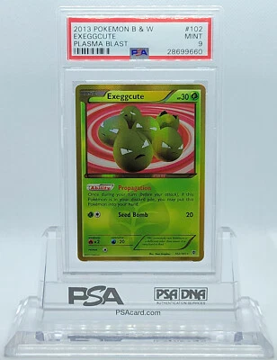 POKEMON PLASMA BLAST EXEGGCUTE #102 SECRET RARE HOLO FOIL PSA 9 MINT #28699660 - Image 1 of 3