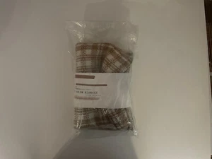 Little Korboose By April Nemeth Woven Throw Blanket Unreleased Plaid Scarf 100% - Picture 1 of 9