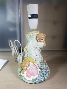 Hand painted Tinkerbell Nursery Lamp Sleeping Bunny By John Valentine England - Picture 1 of 2