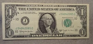 1963-B JOSEPH W BARR SIGNATURE FRN NOTE - Picture 1 of 2