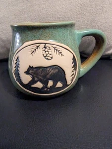 Taza de gres Cape Shore diseño de oso 16 oz taza de café estilo olla de grano - Imagen 1 de 7