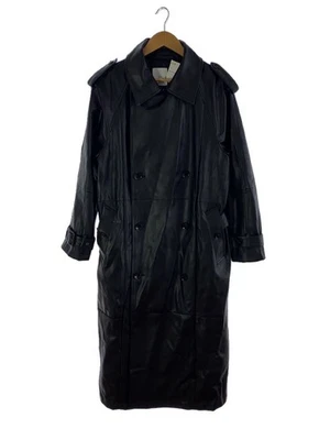 Lui S 24Aw/Synthetic Leather Trench Coat/Free/ Leather/Blk/Plain/Luz20A2408A - Image 1 of 4