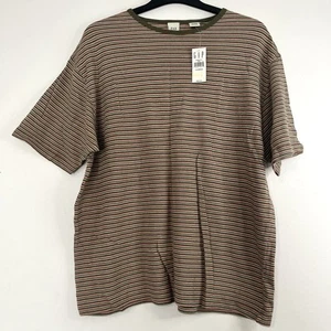 Vintage Gap Size Large Y2K Grunge Skater Striped Shirt NWT NOS - Picture 1 of 5