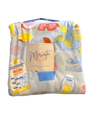 Mercato - NEW Oversized Soft Plush Throw Nautical Summer Vacation Coastal 60x70 - Image 1 of 4