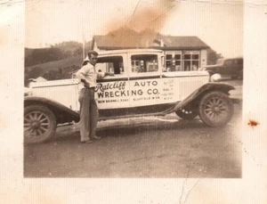 Vintage Old Truck Ratcliff Auto Wrecking Co. Photograph 1920'-1930's 2"X1.5" - Picture 1 of 2