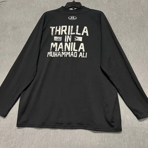 Camicia Muhammad Ali Thrilla In Manilla 1/4 Zip Uomo XXL Under Armour Distressed - Foto 1 di 10
